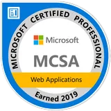 Odznaka MCSA Web Applications